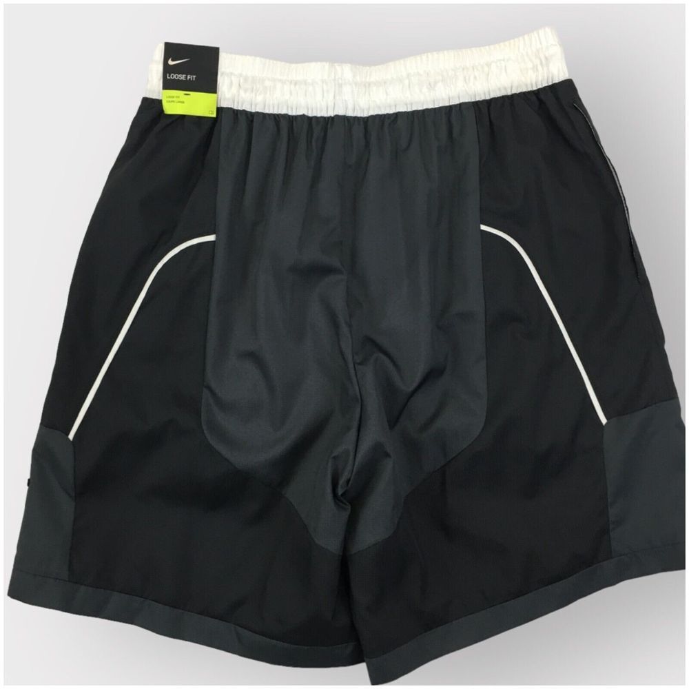 New NIKE Throwback Basketball‎ Shorts Mens Size M CV1862-070 Black Gray